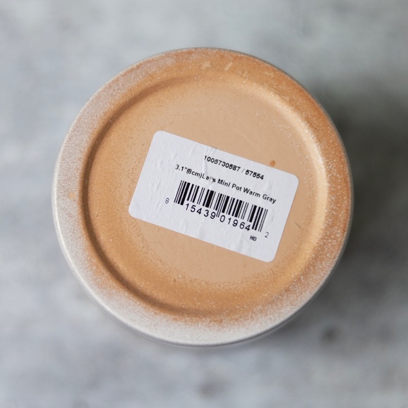 Warm gray grey white Vigoro mini pot ceramic small planter 2.75" tall 3.25" wide - Picture 8 of 8